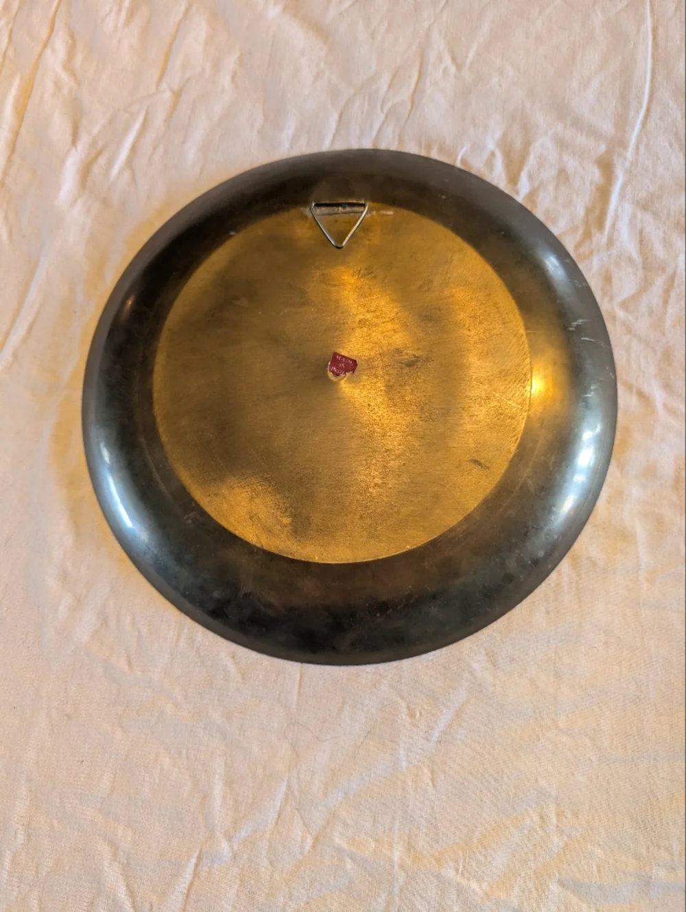 2/50$ Vintage Brass Wall Plate With Pink Lotus - Picture 3 of 5
